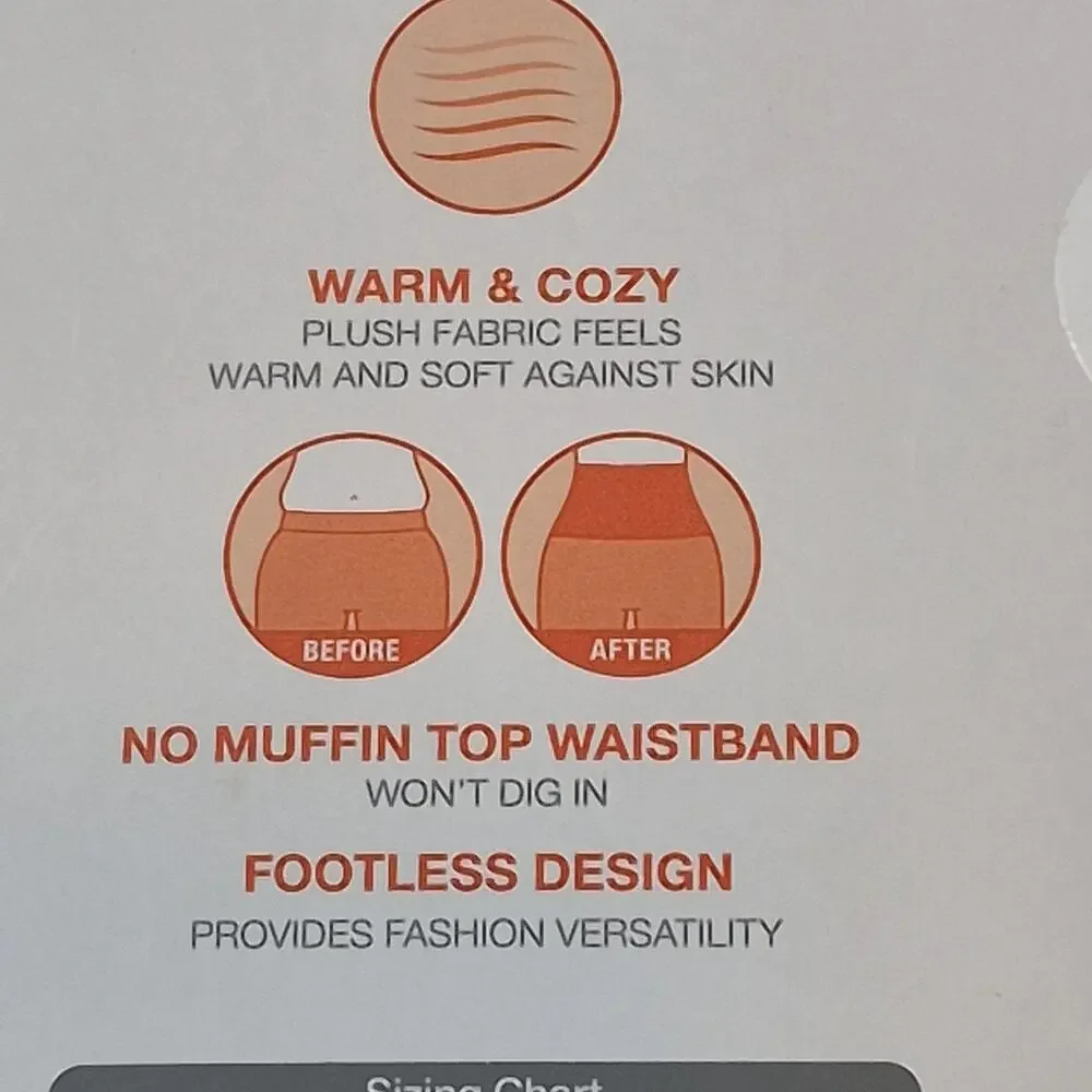 Warner's Women's Black Ultra Soft Fleece Lined Footless Tights 2-Pair Size L/XL